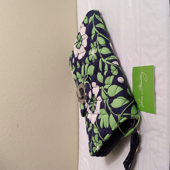 Vera Bradley Navy and Green Floral Wallet - Picture 3 of 5
